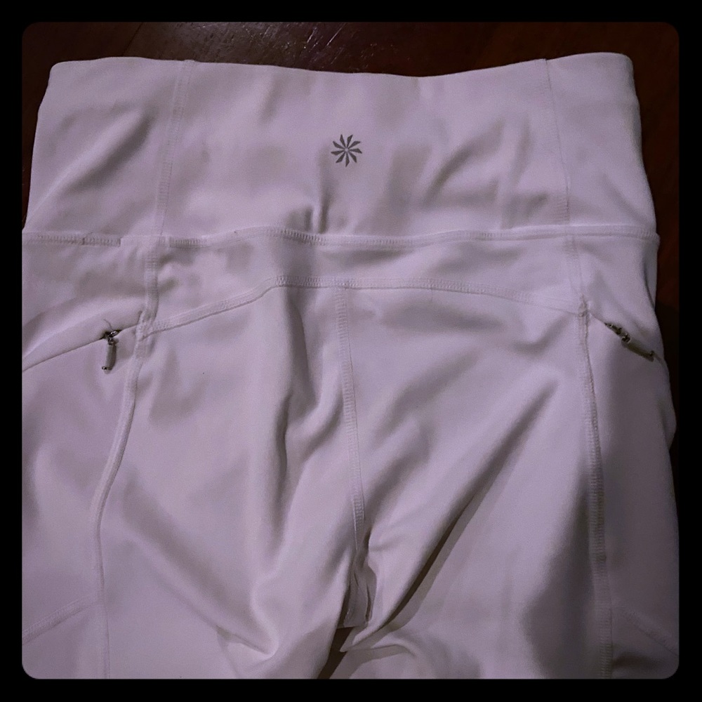 white athleta leggings